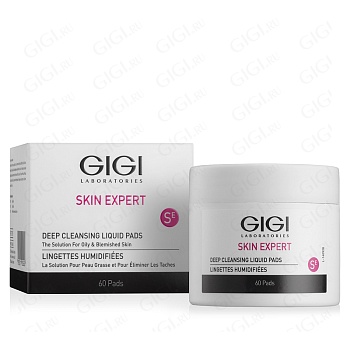 27039 Очищающие диски GIGI Skin Expert Deep Cleansing Liquid Pads, 60 шт.