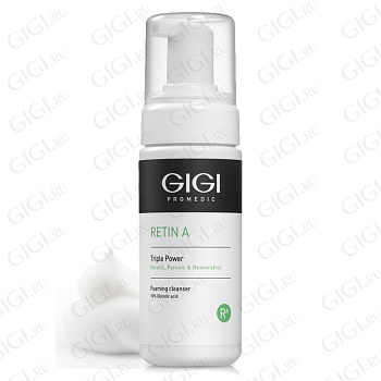 33072 Очищающий мусс GIGI Retin A Triple Power Foaming Cleanser, 120 мл